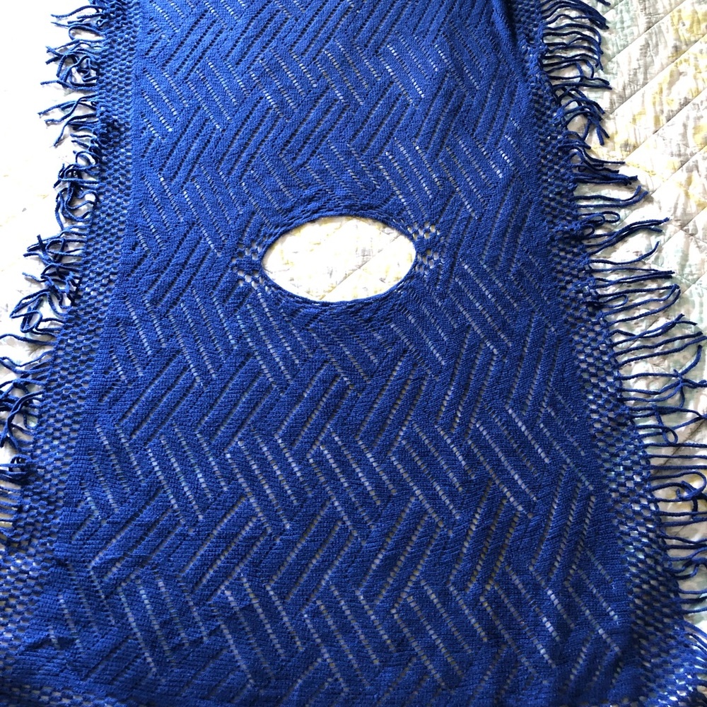 Crochet Poncho with Fringe